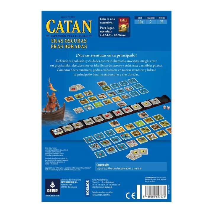Juego de mesa Devir catan el duelo eras oscuras eras doradas…