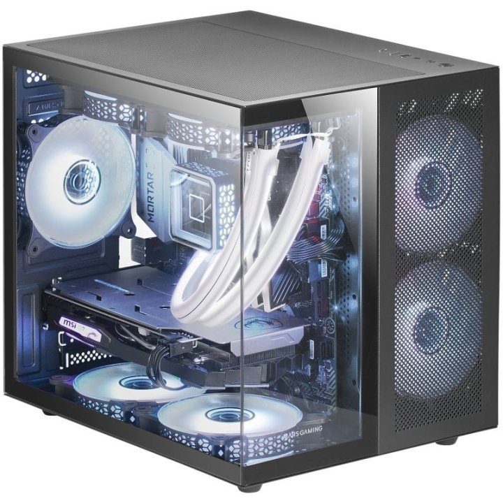 Mars Gaming MC-NOVAM, Compact Custom MicroATX Case, Continuous…