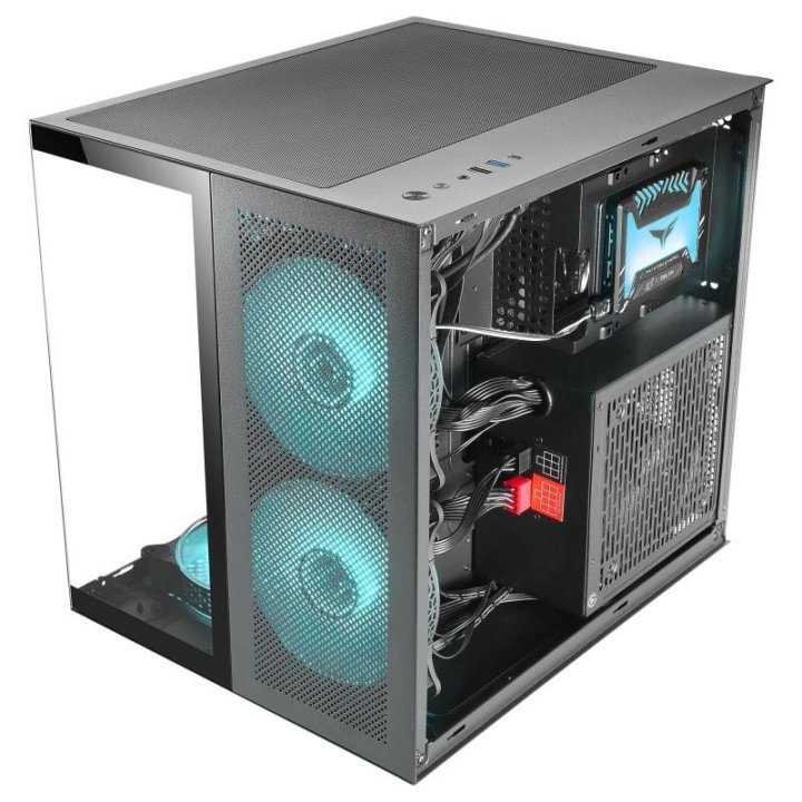Mars Gaming MC-NOVAM, Compact Custom MicroATX Case, Continuous…