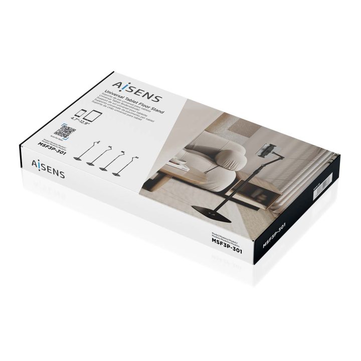 AISENS Soporte de suelo universal ajustable (3 pivotes) para tablet…