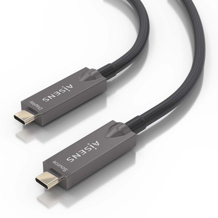 AISENS - USB 3.1 Gen2 10Gbps AOC Cable 4K@60Hz 3A 60W E-Marker…