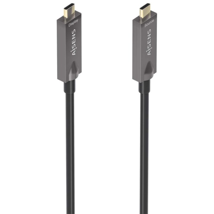 AISENS - USB 3.1 Gen2 10Gbps AOC Cable 4K@60Hz 3A 60W E-Marker…