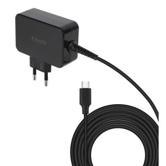 TooQ GAN USB-C PD 45W Laptop Charger, Black