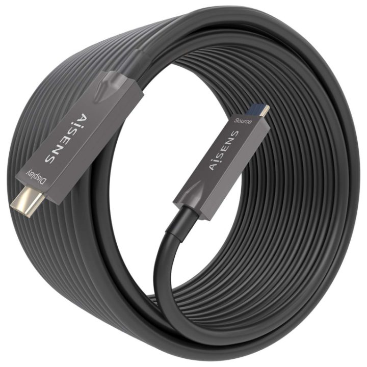 AISENS - USB 3.1 Gen2 10Gbps AOC Cable 4K@60Hz 3A 60W E-Marker…