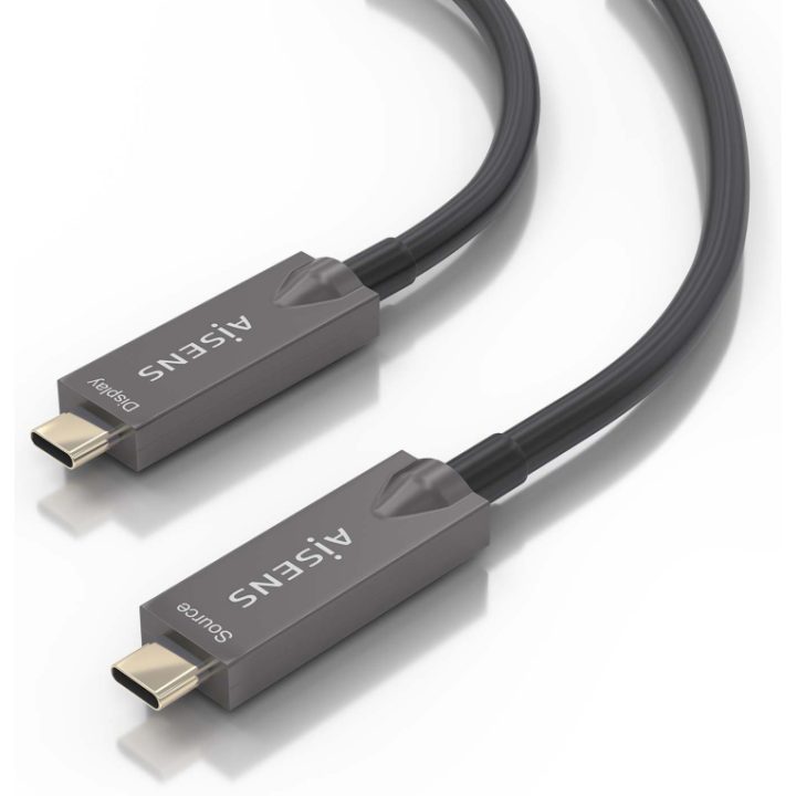 AISENS - USB 3.1 Gen2 10Gbps AOC Cable 4K@60Hz 3A 60W E-Marker…