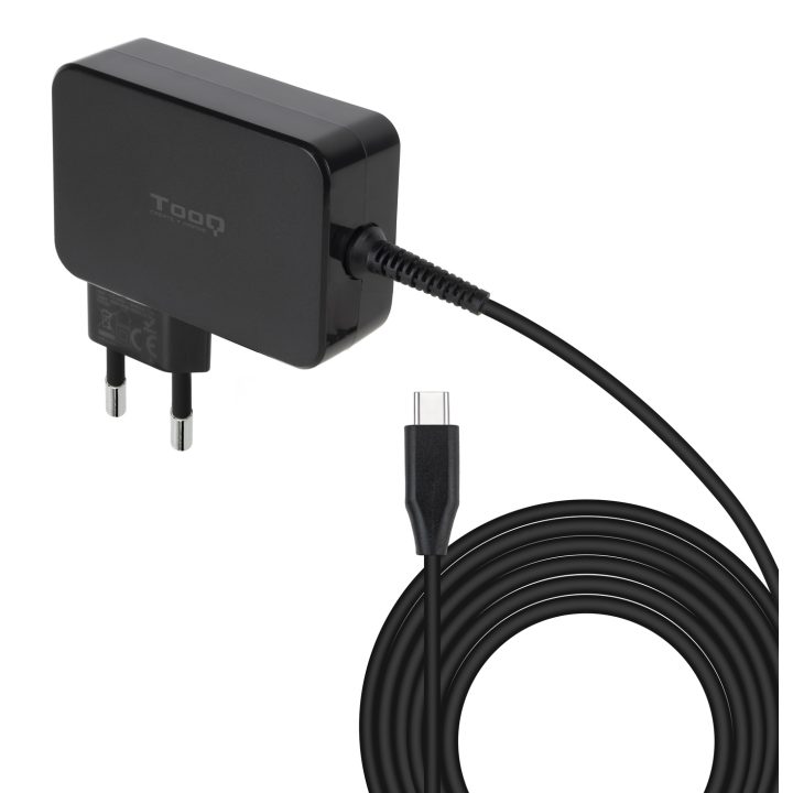 TooQ GAN USB-C PD 100W Laptop Charger, Black