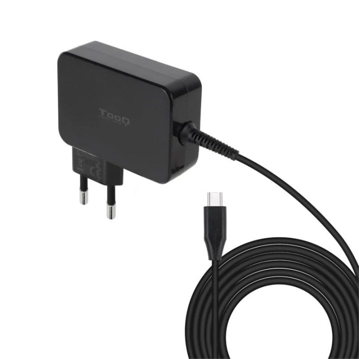 TooQ GAN USB-C PD 100W Laptop Charger, Black