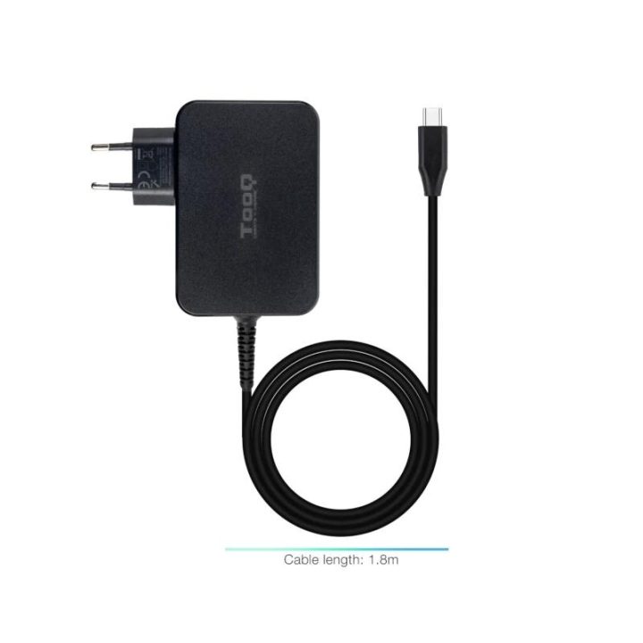 TooQ GAN USB-C PD 100W Laptop Charger, Black