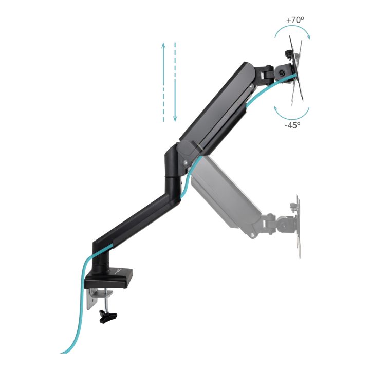 TooQ DB1334TNR-B suporte para monitor 34" Secretária Preto