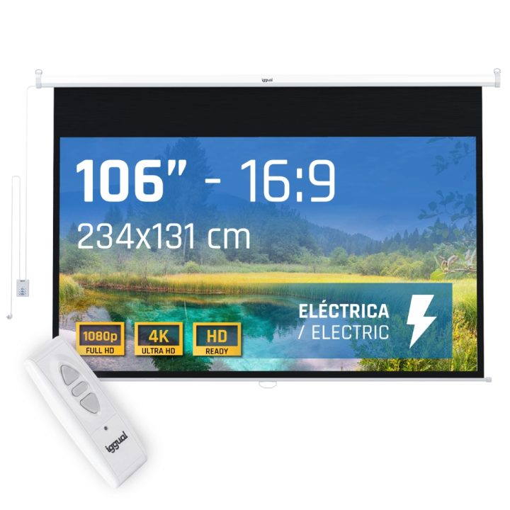 iggual Electric Projection Screen 16:9 106" 234x131 cm