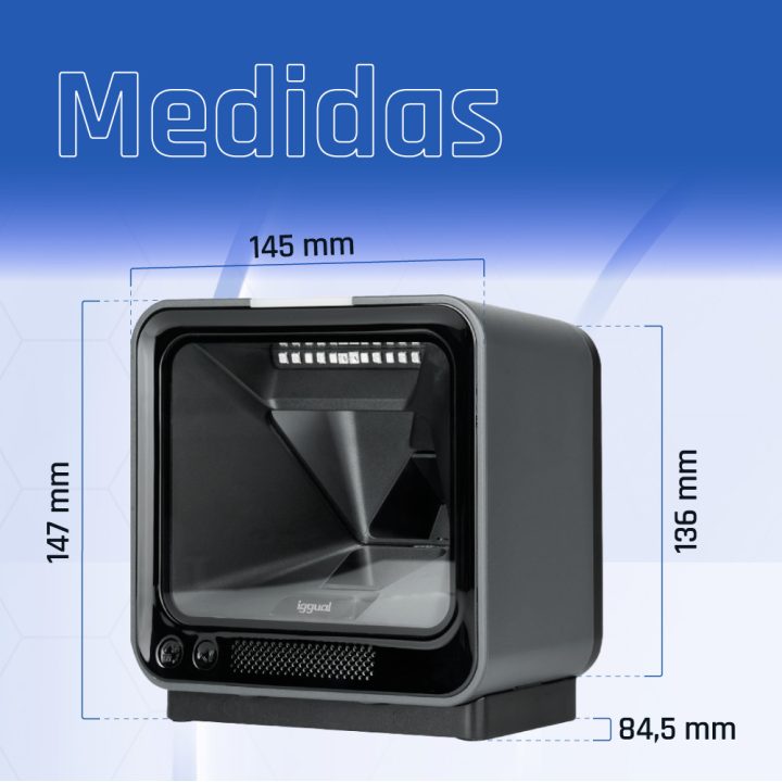 iggual Leitor de códigos de barras de secretária 2D USB AR