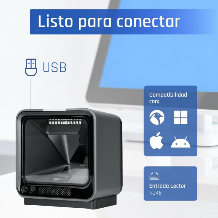 iggual Lector código barras sobremesa 2D USB AR
