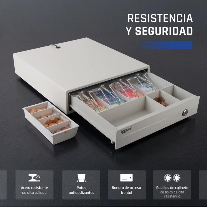 iggual Gaveta de dinheiro IRON-10W 38cm 4+6 branco