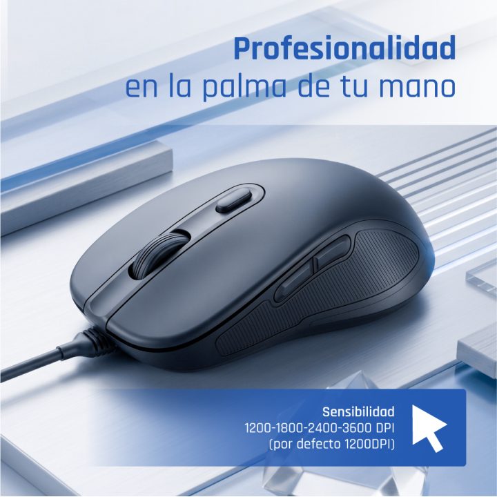 iggual OFFICE-ELITE-PRO-6D 3600DPI rato de escritório mão direita USB…