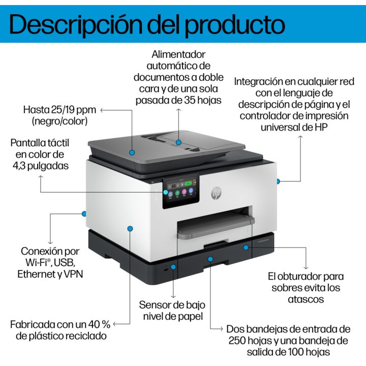 HP OfficeJet Pro 9130b Wireless All-in-One Color Printer, Duplex…