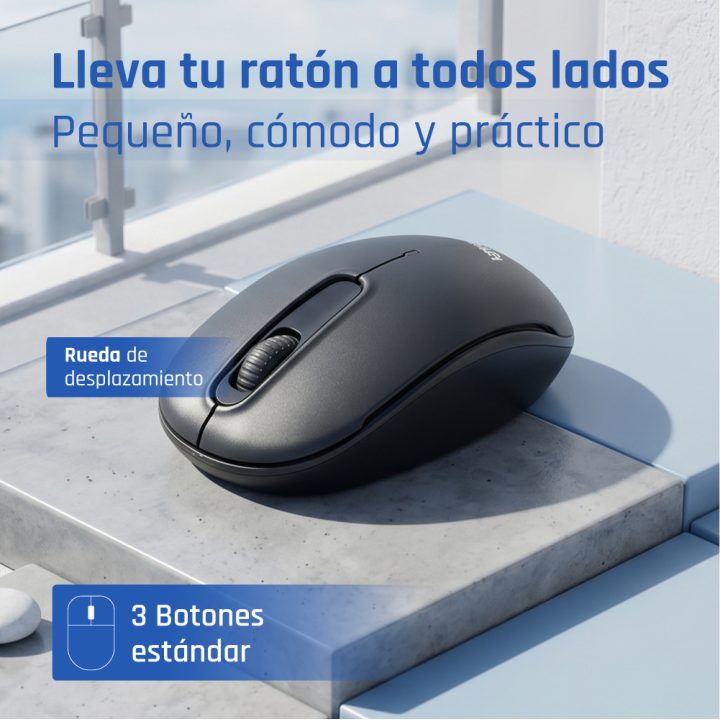 iggual WOM-STANDARD-3D 1000DPI ratón Oficina Ambidextro RF…