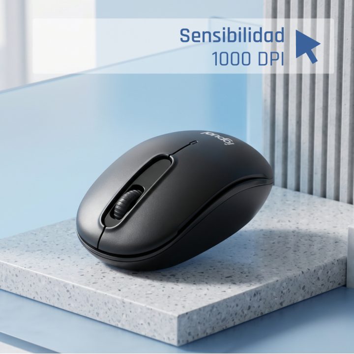 iggual WOM-STANDARD-3D 1000DPI rato de escritório ambidestro RF sem…