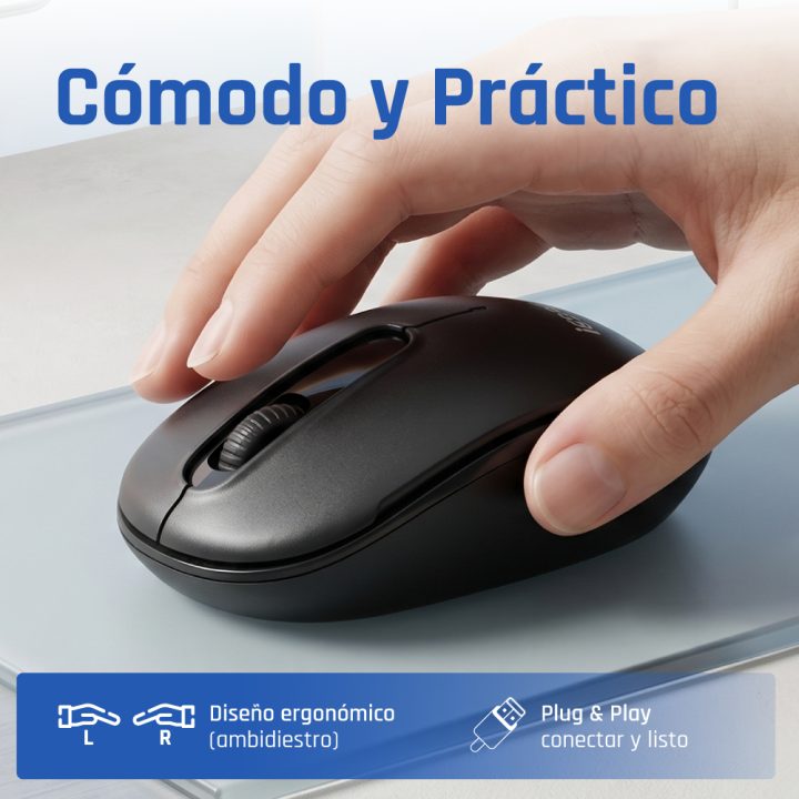 iggual WOM-STANDARD-3D 1000DPI rato de escritório ambidestro RF sem…