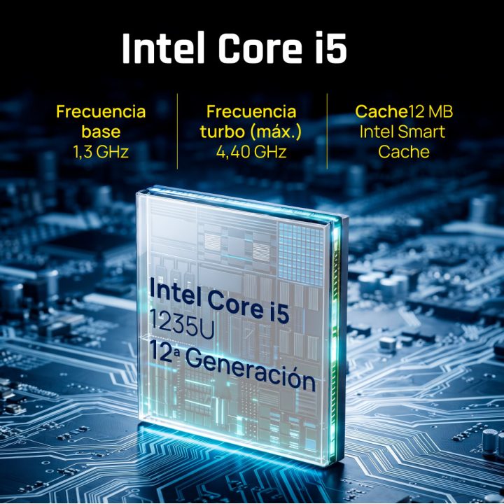 iggual Mini PC Teseracto i5 1235U 16+512GB 2xHDMI