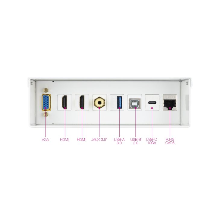 Nanocable Wall-Mounted Multimedia Connection Box VGA + 2xHDMI +…