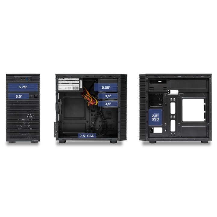 UNYKAch AERO C15 Micro ATX Case with 500W ATX Power Supply
