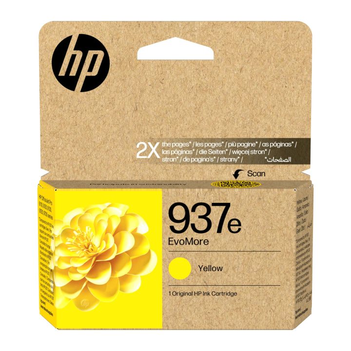 HP Original EvoMore 937e Yellow Ink Cartridge