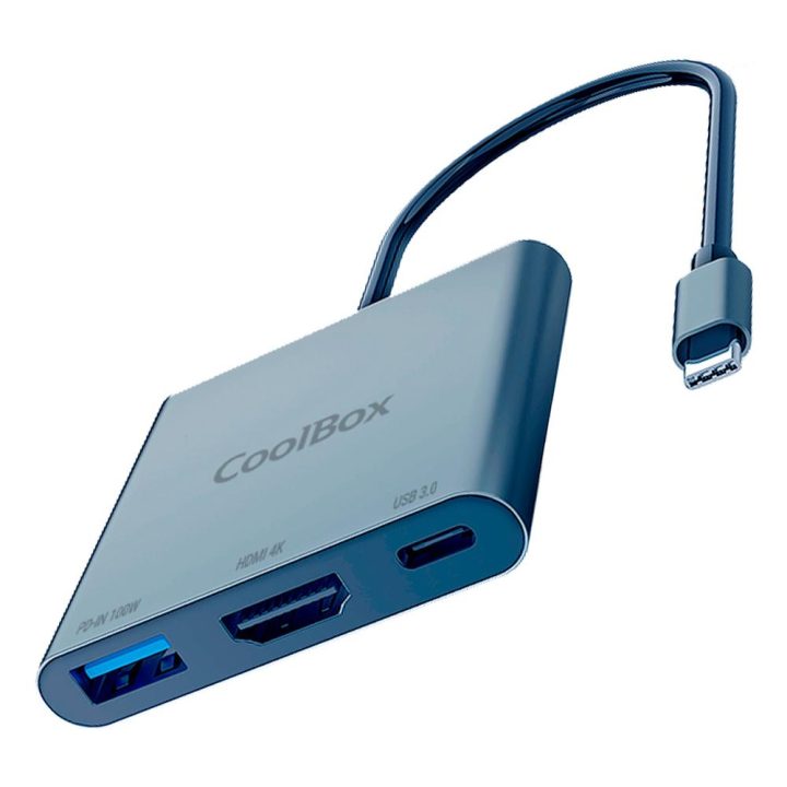 CoolBox MINIDOCK C31 ALUMINIO USB-C A HDMI 4K/USB-A/USB-C 3.2 GEN1…