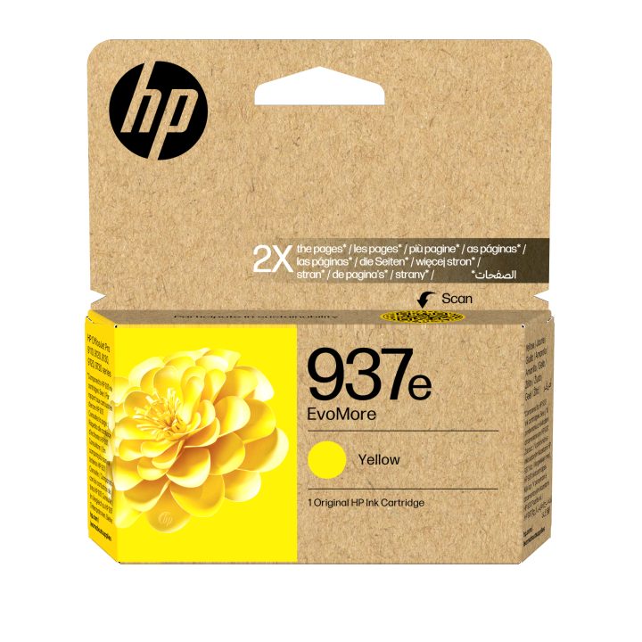 HP Original EvoMore 937e Yellow Ink Cartridge