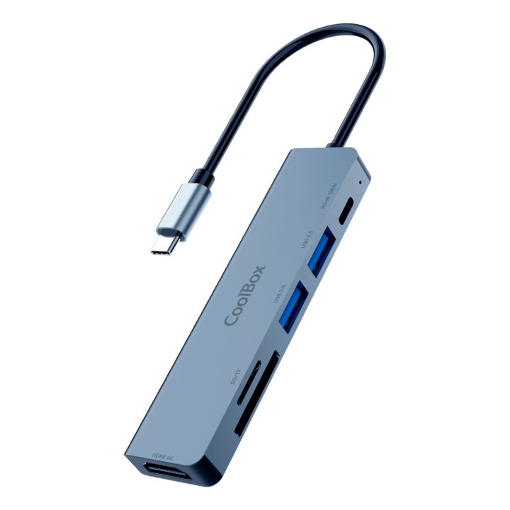 CoolBox MINIDOCK C61 ALUMINIO USB-C A HDMI 4K/2xUSB-A/USB-C…