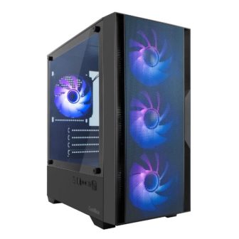 CoolBox Gaming caja MATX GM220 fusion negra mesh USB-C 3.2 gen1 sin…