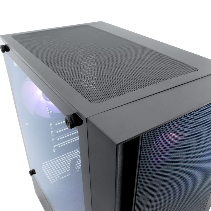 CoolBox Gaming MATX Case GM220 Fusion Black Mesh USB-C 3.2 Gen1 No…