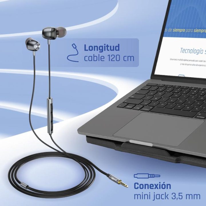 iggual Auriculares intra-auriculares com microfone e cabo