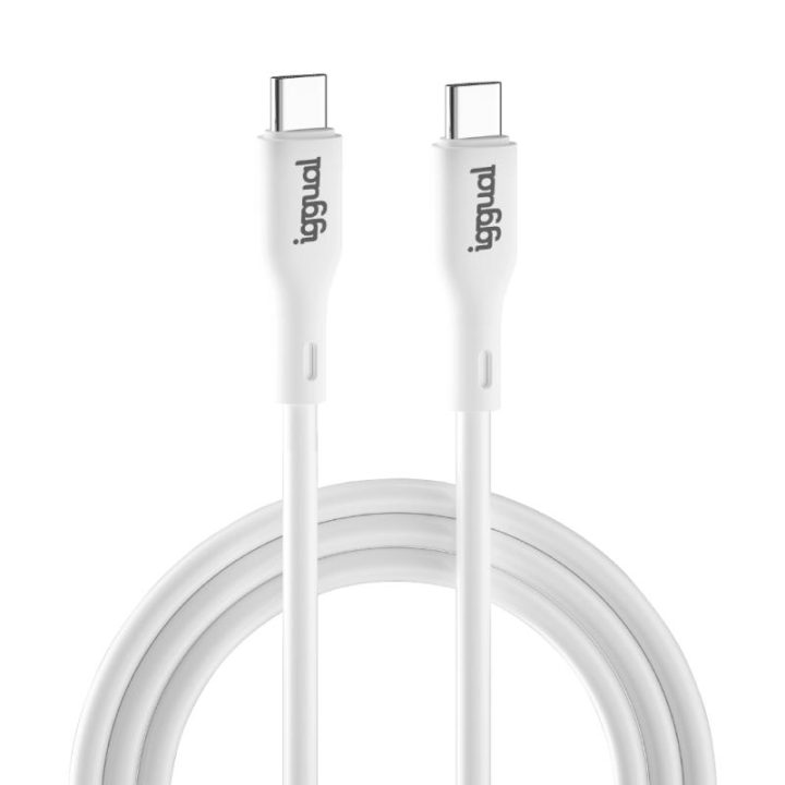 iggual Cabo USB-C/USB-C 100 cm branco Q3.0 3A 60W