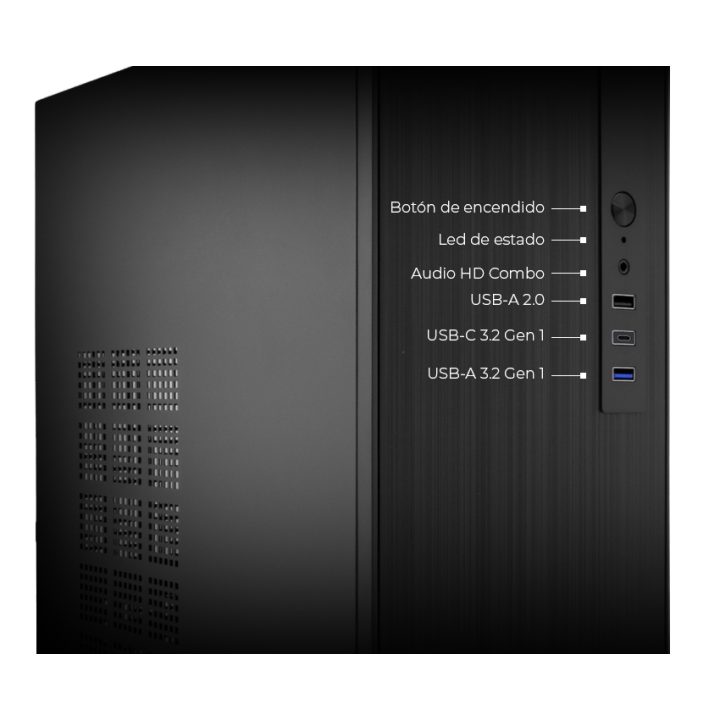 CoolBox M460 MATX CASE USB-C 3.2 GEN1 SGCC 0.8MM NO PSU