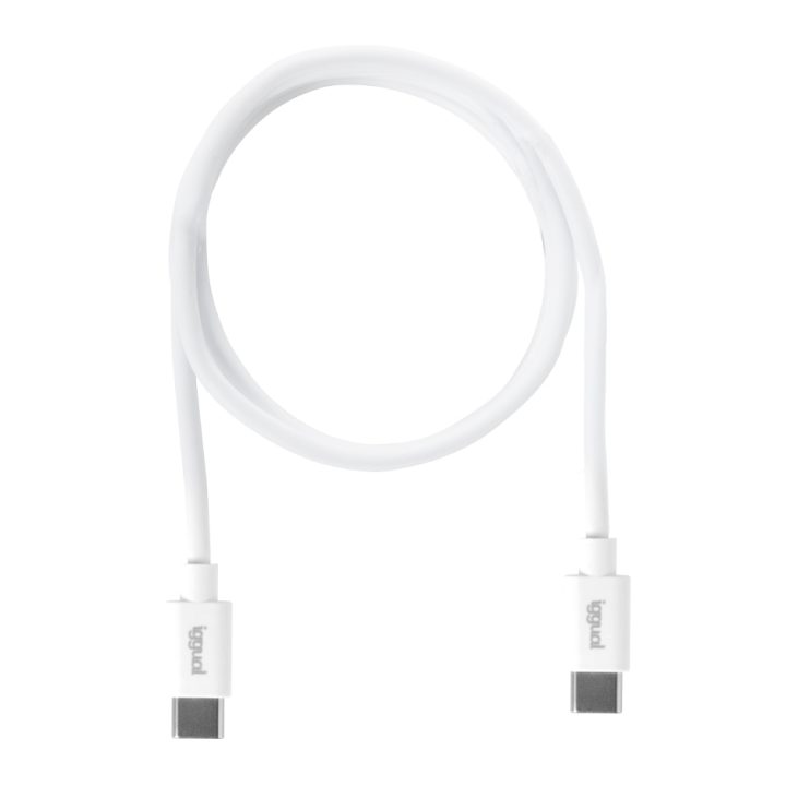 iggual Cable USB-C/USB-C 100 cm blanco Q3.0 3A 60W