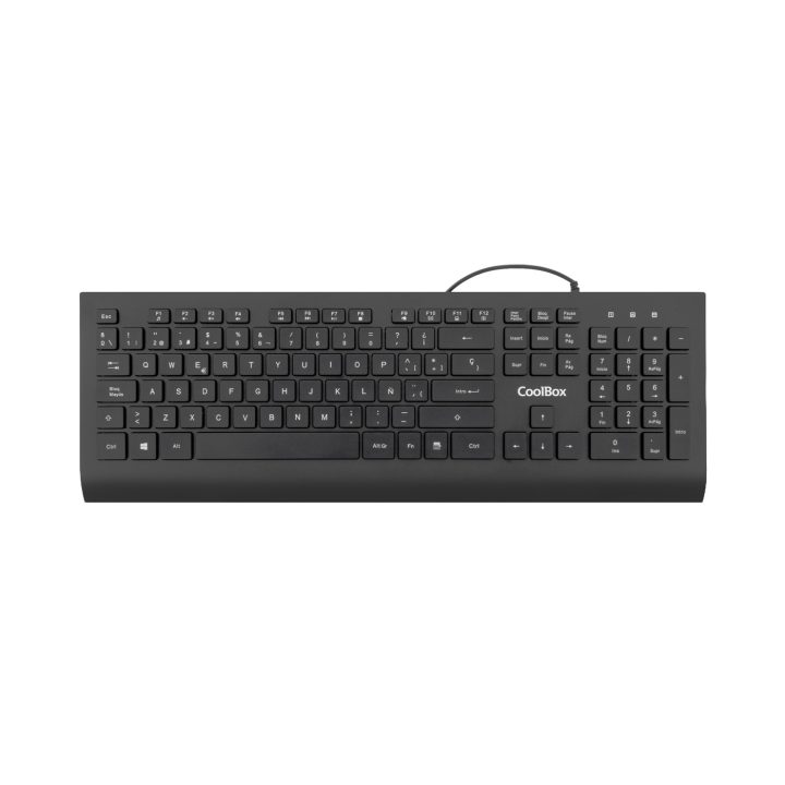 CoolBox TECLADO USB FLAT PRO TECLAS CHOCOLATE 1.8M DE CABLE 610G…