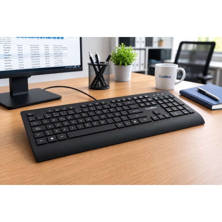 CoolBox TECLADO USB FLAT PRO TECLAS CHOCOLATE 1.8M DE CABLE 610G…