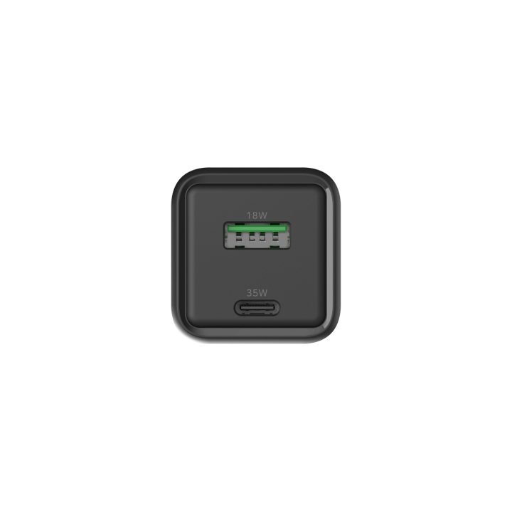 CoolBox GAN 35W USB-A/USB-C WALL CHARGER BLACK