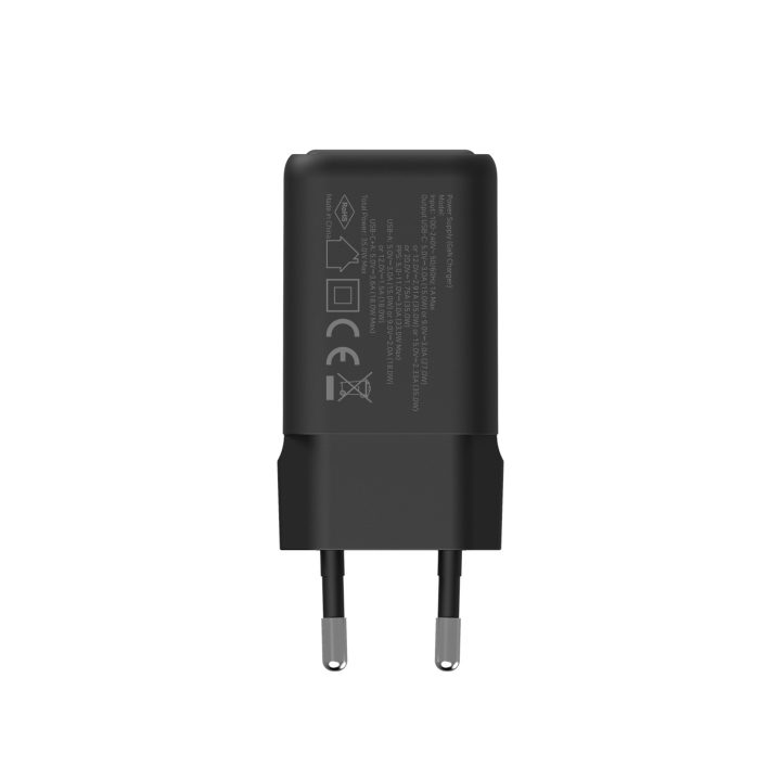 CoolBox GAN 35W USB-A/USB-C WALL CHARGER BLACK