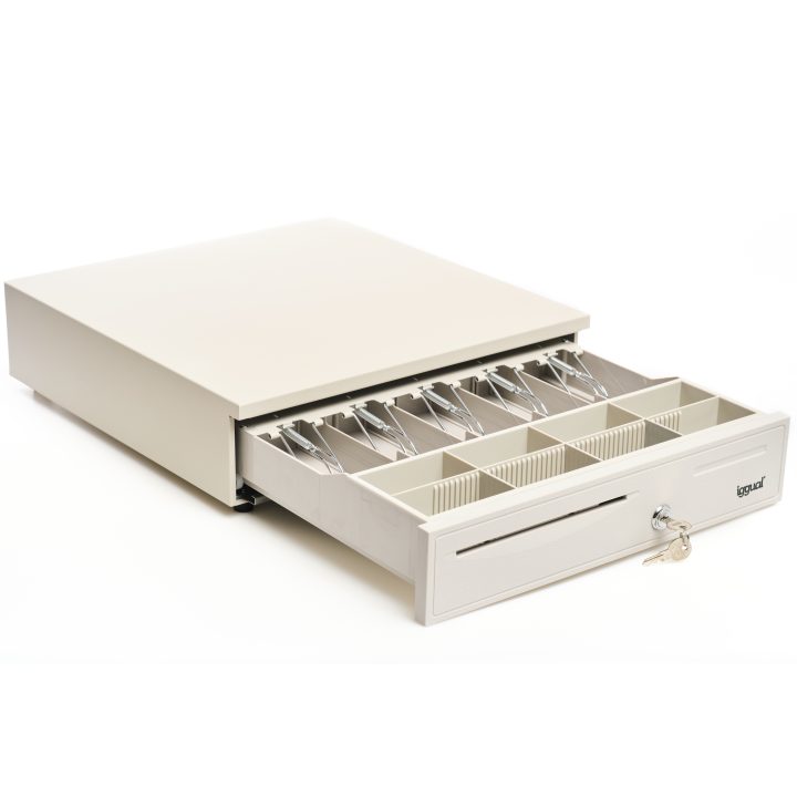 iggual Cajón Portamonedas IRON-50W 42cm 5+8 blanco