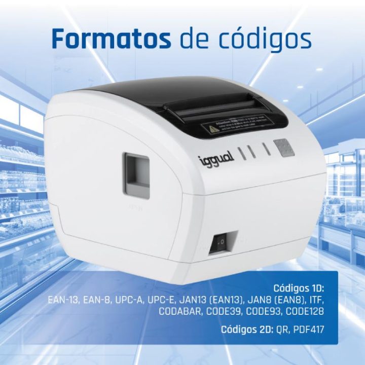 iggual Impressora térmica TP EASY 80W USB+RJ11 branca