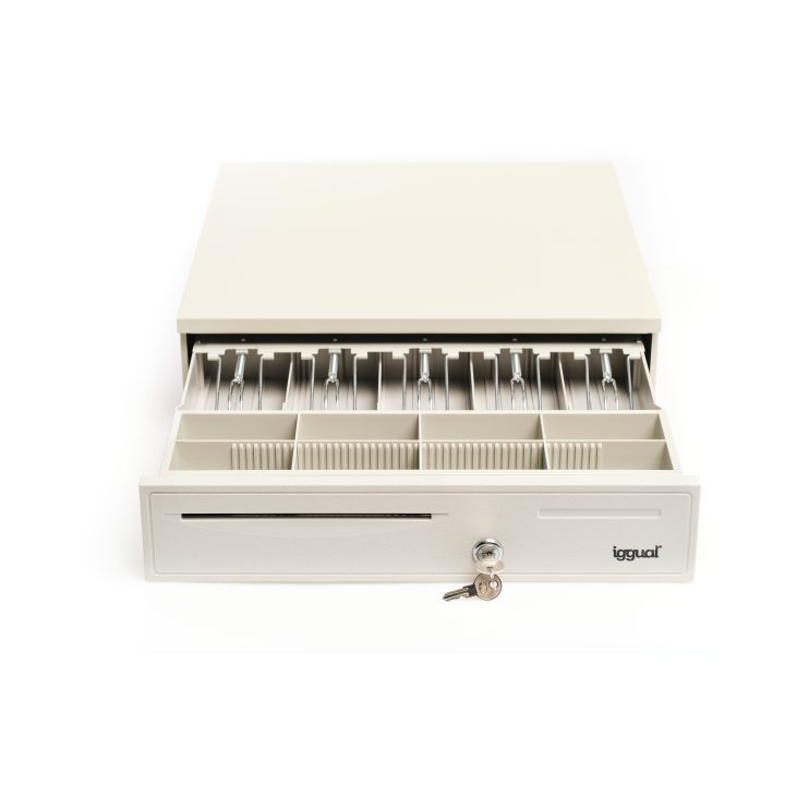 iggual Gaveta Portamoedas IRON-50W 42cm 5+8 branco