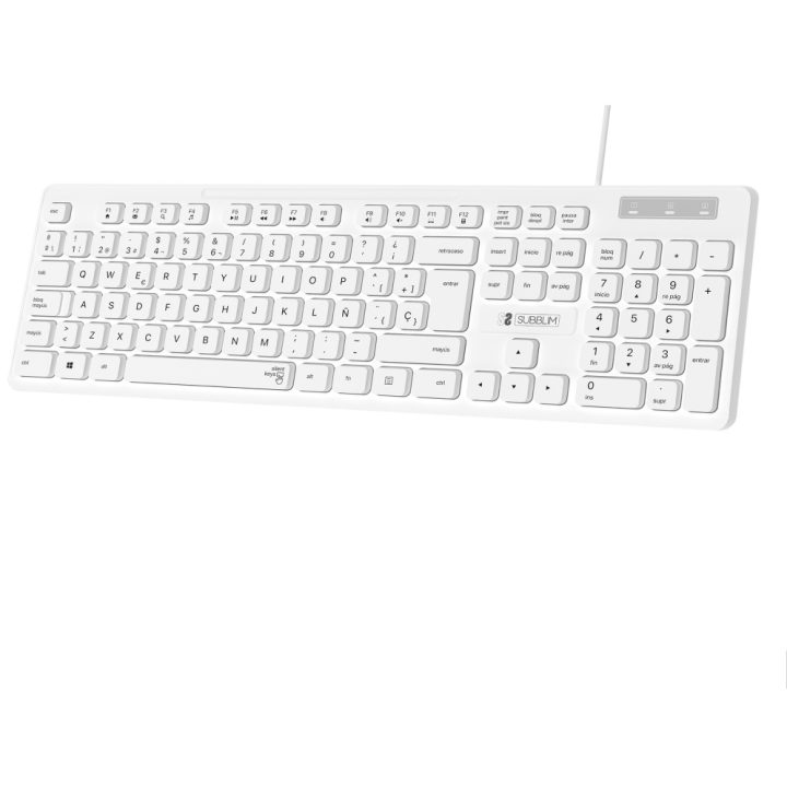 Teclado Subblim subkbc-0SSK51 Cabo USB Completo (100%)