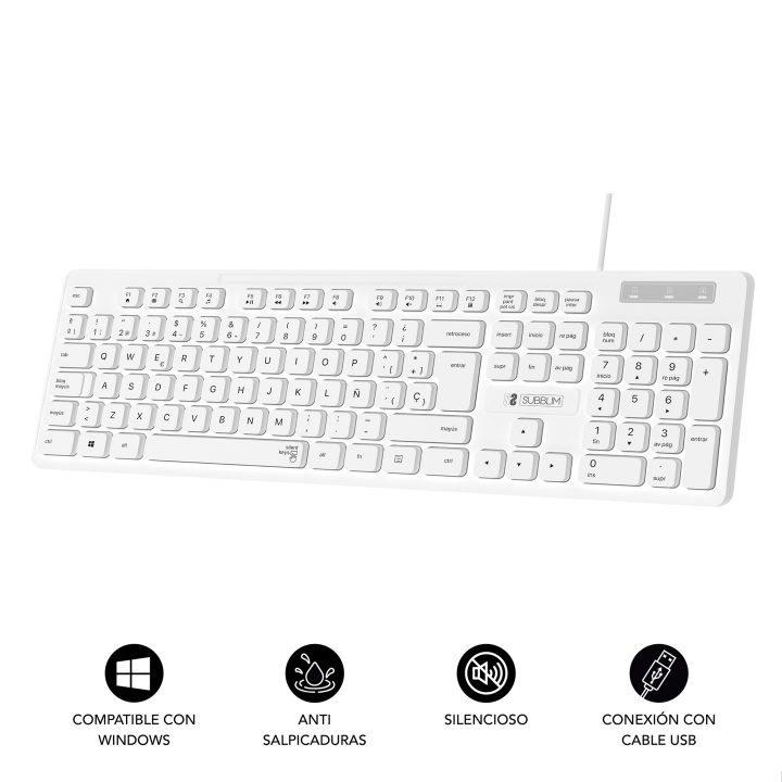 Subblim subkbc-0SSK51 Wired USB Full-Size Keyboard (100%)