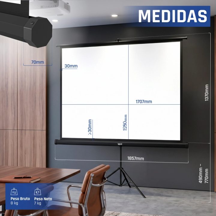 iggual Pantalla 84" 176x134 cm con trípode+bolsa