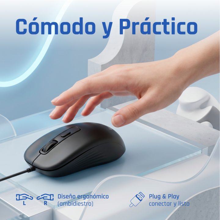 iggual OFFICE-ESSENTIAL-4D 2400DPI Ambidextrous Optical Office Mouse…