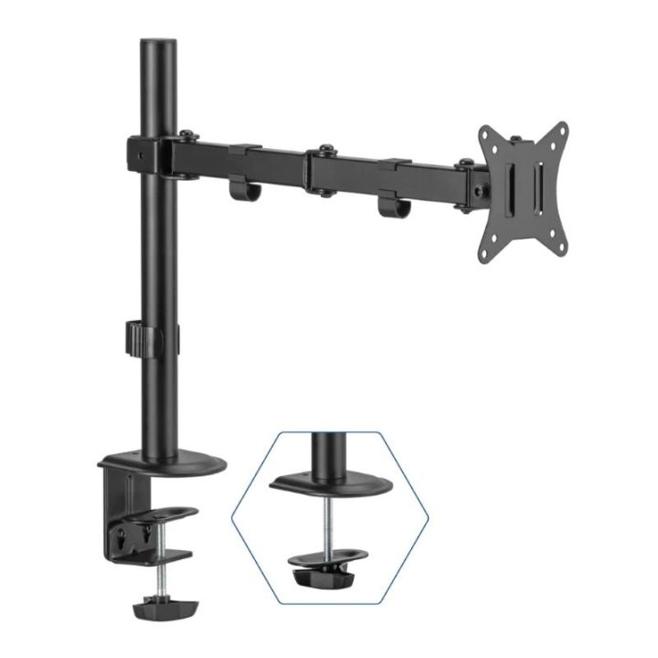iggual SPM01 Suporte de secretária com pinça para 1 monitor 17"-32"