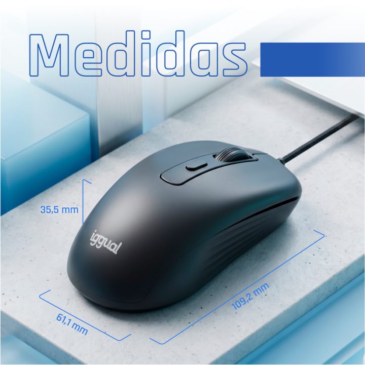 iggual OFFICE-ESSENTIAL-4D 2400DPI Ambidextrous Optical Office Mouse…