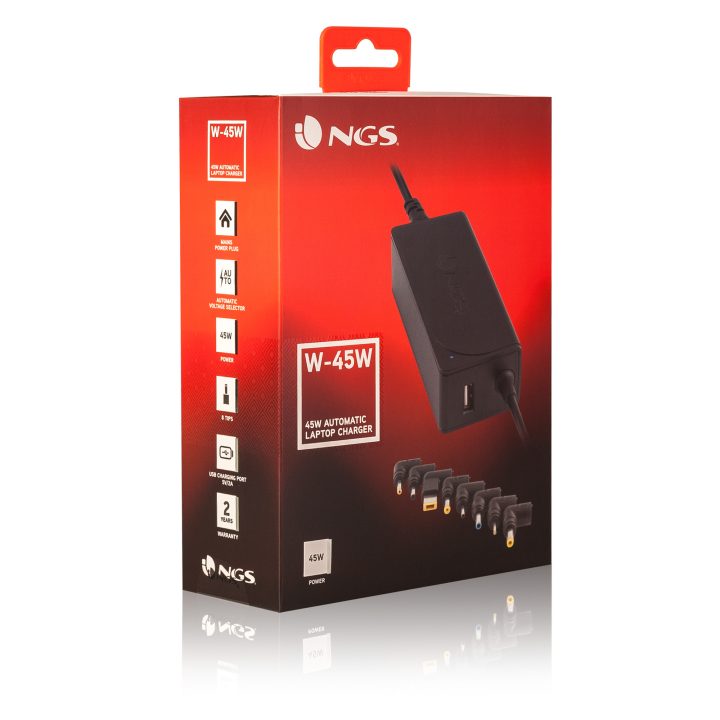 NGS W-45W adaptador e inversor de corrente Interior Preto
