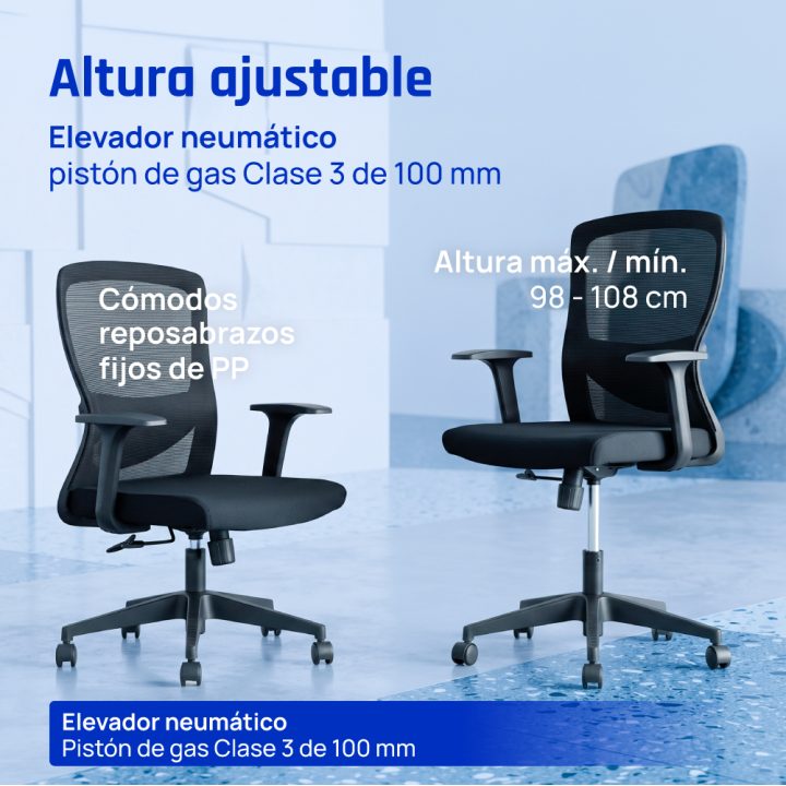 iggual EN1335 Assento acolchoado Encosto de malha